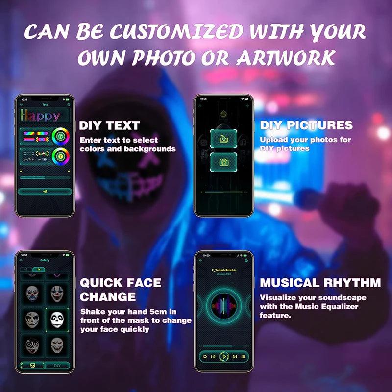 Led Mask with Bluetooth App