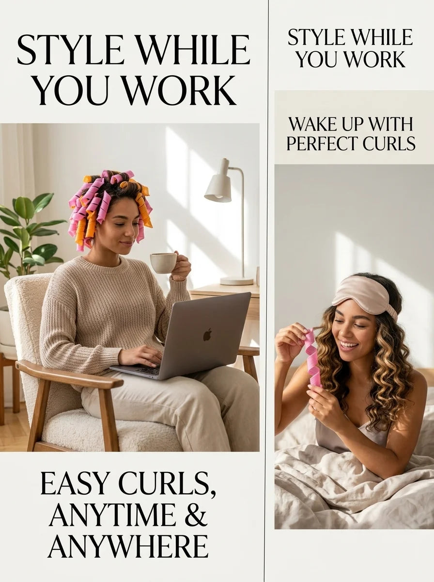 Heatless Spiral Hair Rollers