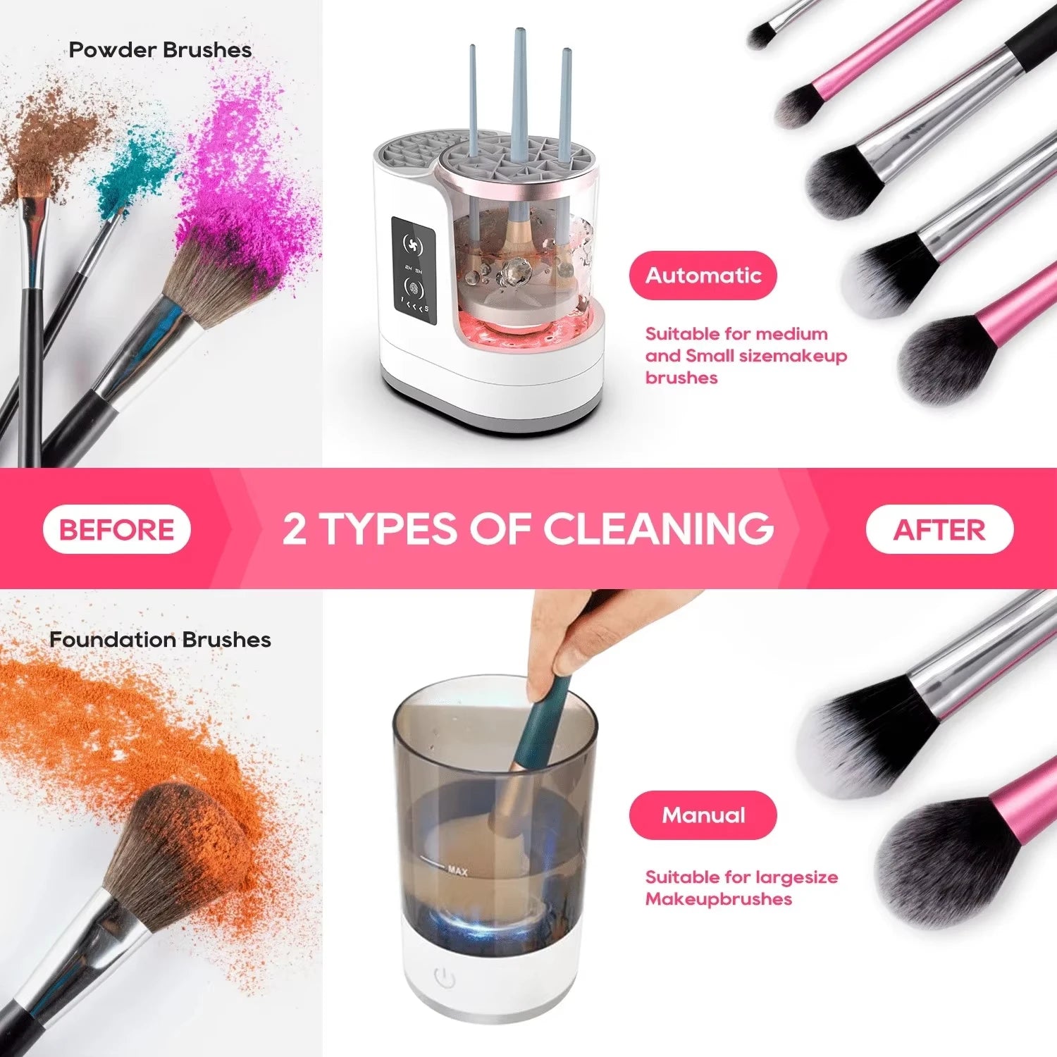 Electric Makeup Brush Cleaner Machine
